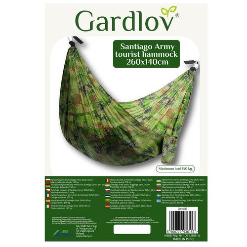 Santjago armija Turistas Hamakas 260x140cm - gaukdaugiau.lt