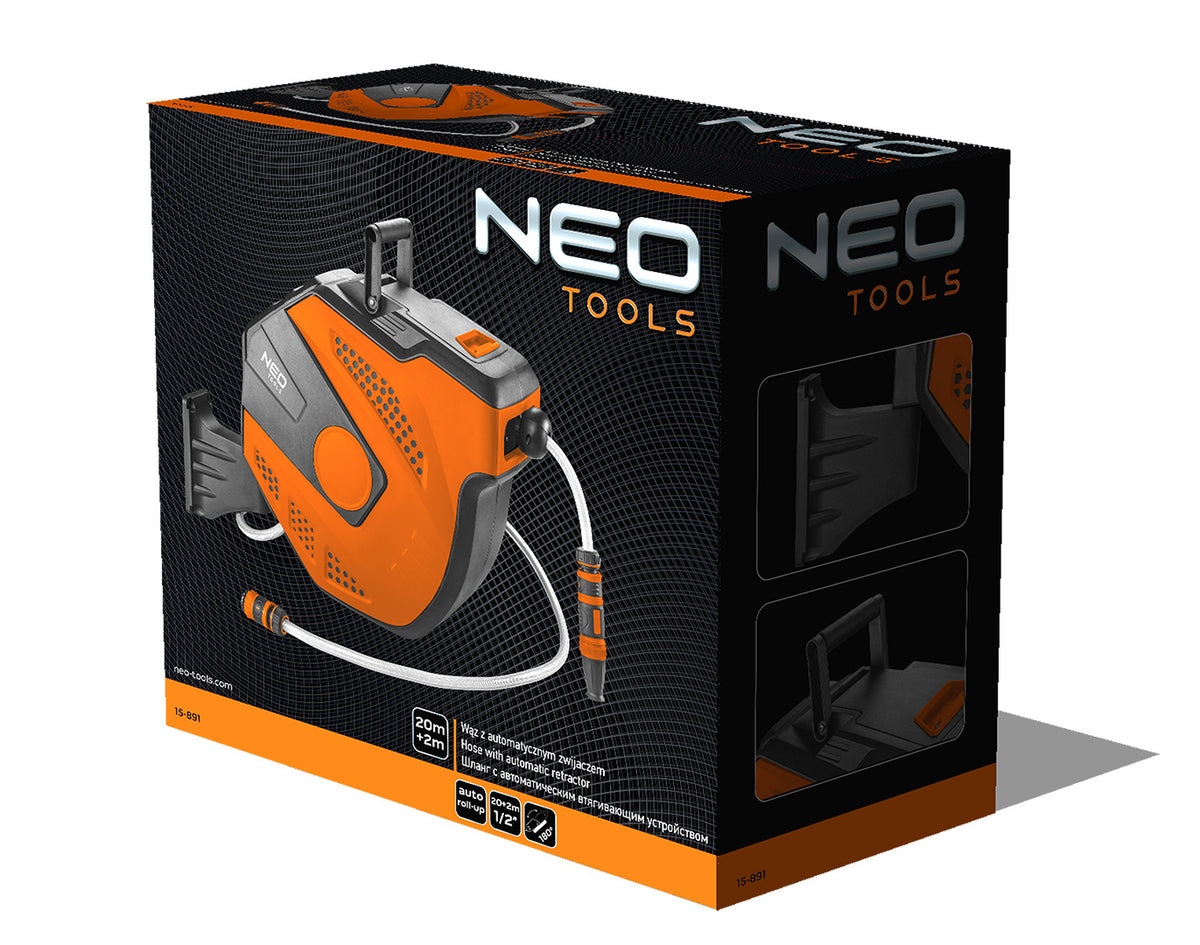 Sodinimo žarna su automatinio vyniojimo įtaisu 1/2", 20 m +2 m - gaukdaugiau.lt