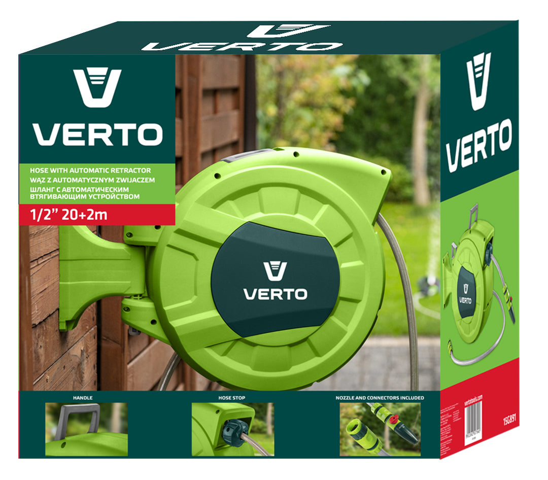 Automatiškai susisukantis žarnas 1/2", 20 m +2 m - gaukdaugiau.lt