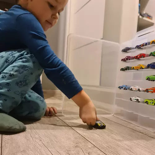 Spalvoti automobiliai/spyruokliniai automobiliai 1:64 - 16 vnt. Kruzelis - gaukdaugiau.lt
