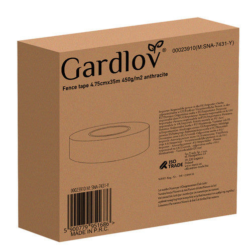 Tvoros juosta 4,75 cm x 35 m 450 g antracitas 23910 - gaukdaugiau.lt