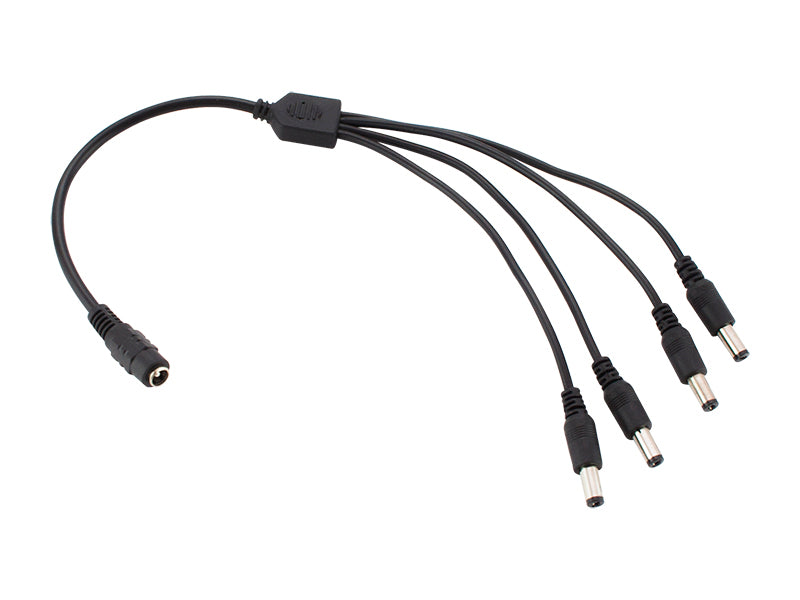5584# LED juostų lizdas DC 2,1/5,5 jungtis - 4 kištukai, juodas - gaukdaugiau.lt