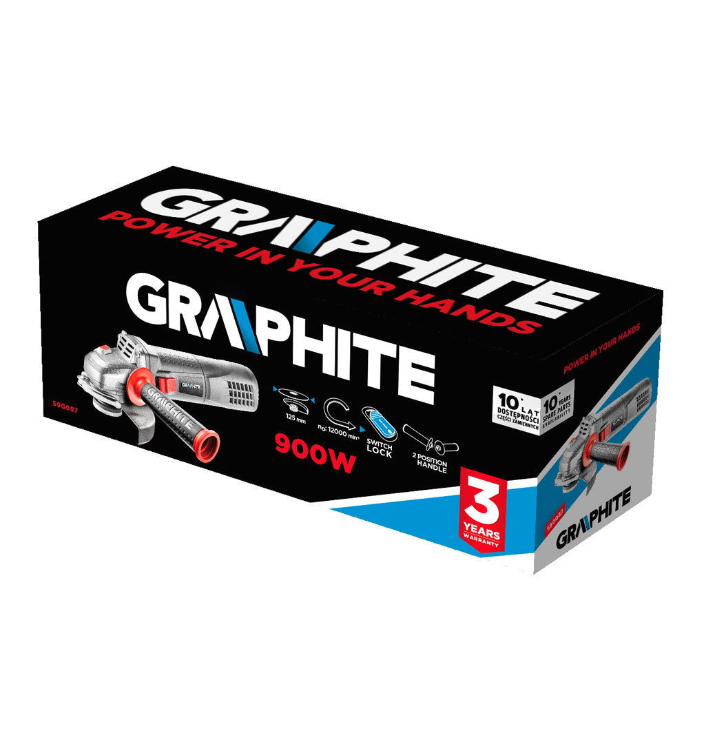 Kampinis šlifuoklis 900 W, diskas 125 x 22,2 mm, greitis 12 000 aps/min? - gaukdaugiau.lt