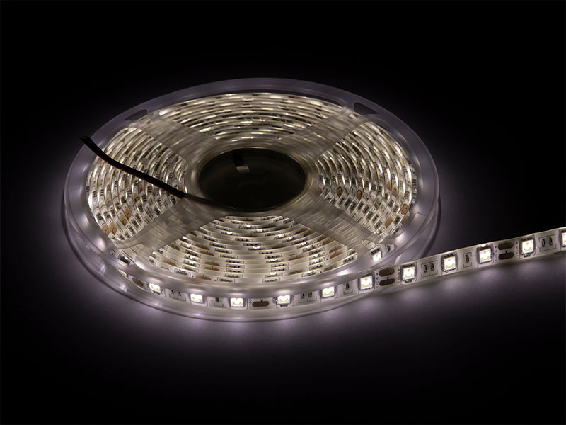 70-734# LED juosta baltas neutralus 5050 5m/300 atsparus vandeniui - gaukdaugiau.lt