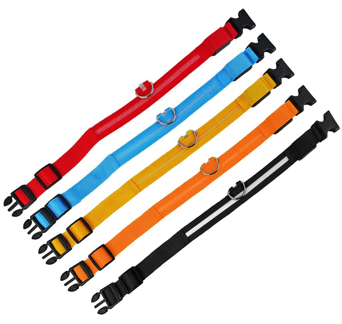 LED Apšvietimo Apykaklė Juoda 32-37cm - Saugus Šunims ir Katėms - gaukdaugiau.lt