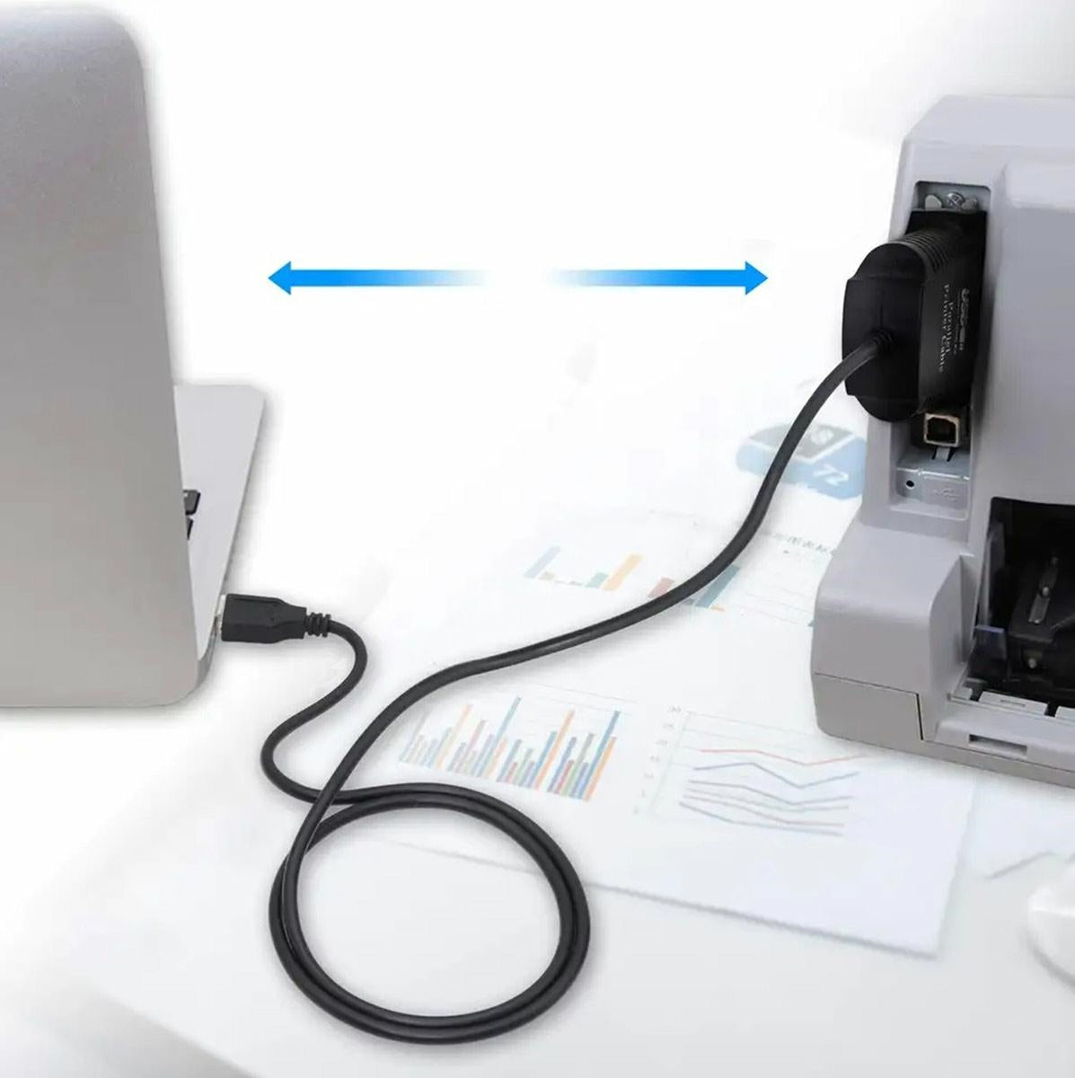 LPT CENTRONICS USB ADAPTERIS Spausdintuvams, 90 cm Kabelis - gaukdaugiau.lt