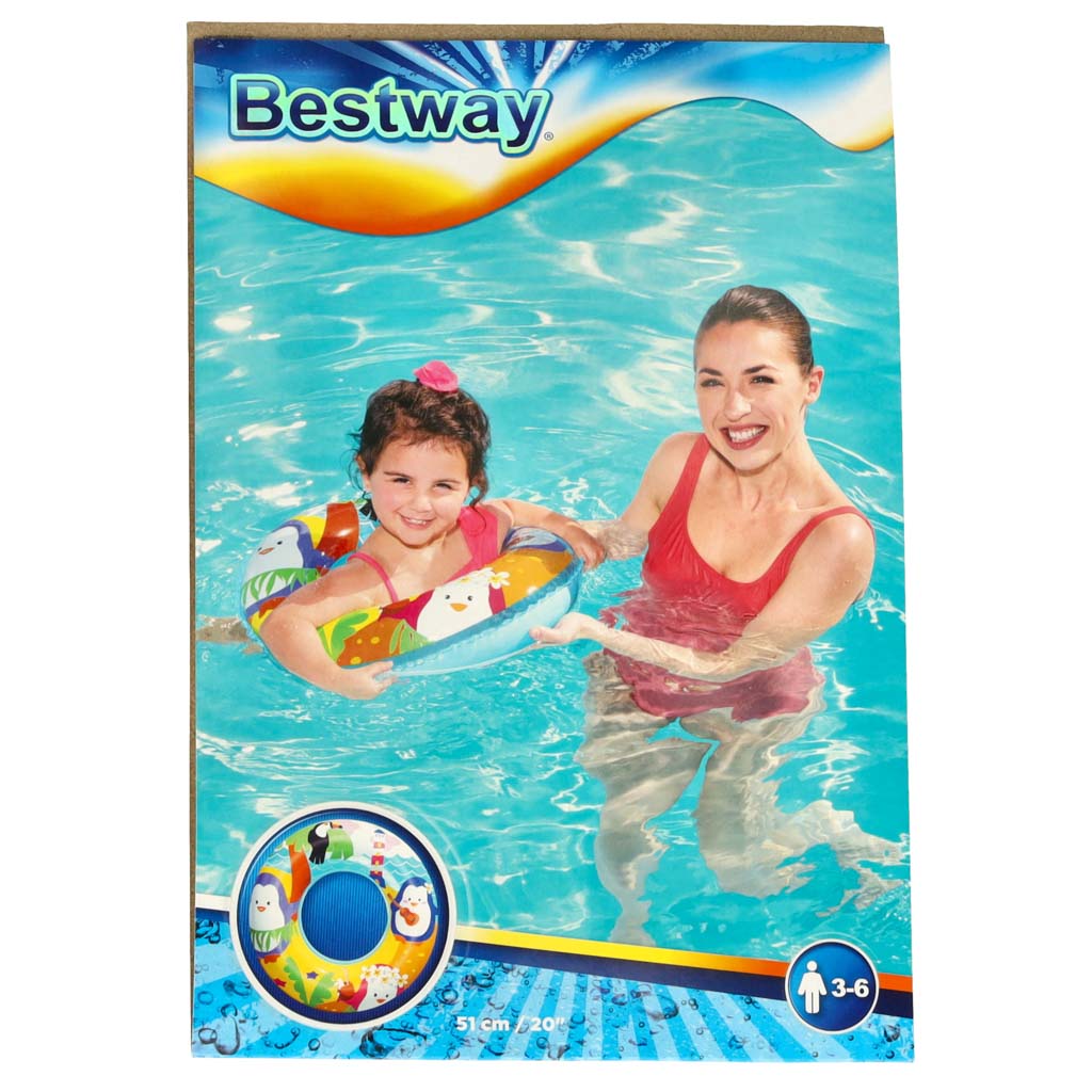 AquaLuxe 36113 Pripučiamas ratas 51cm pingvinai - gaukdaugiau.lt
