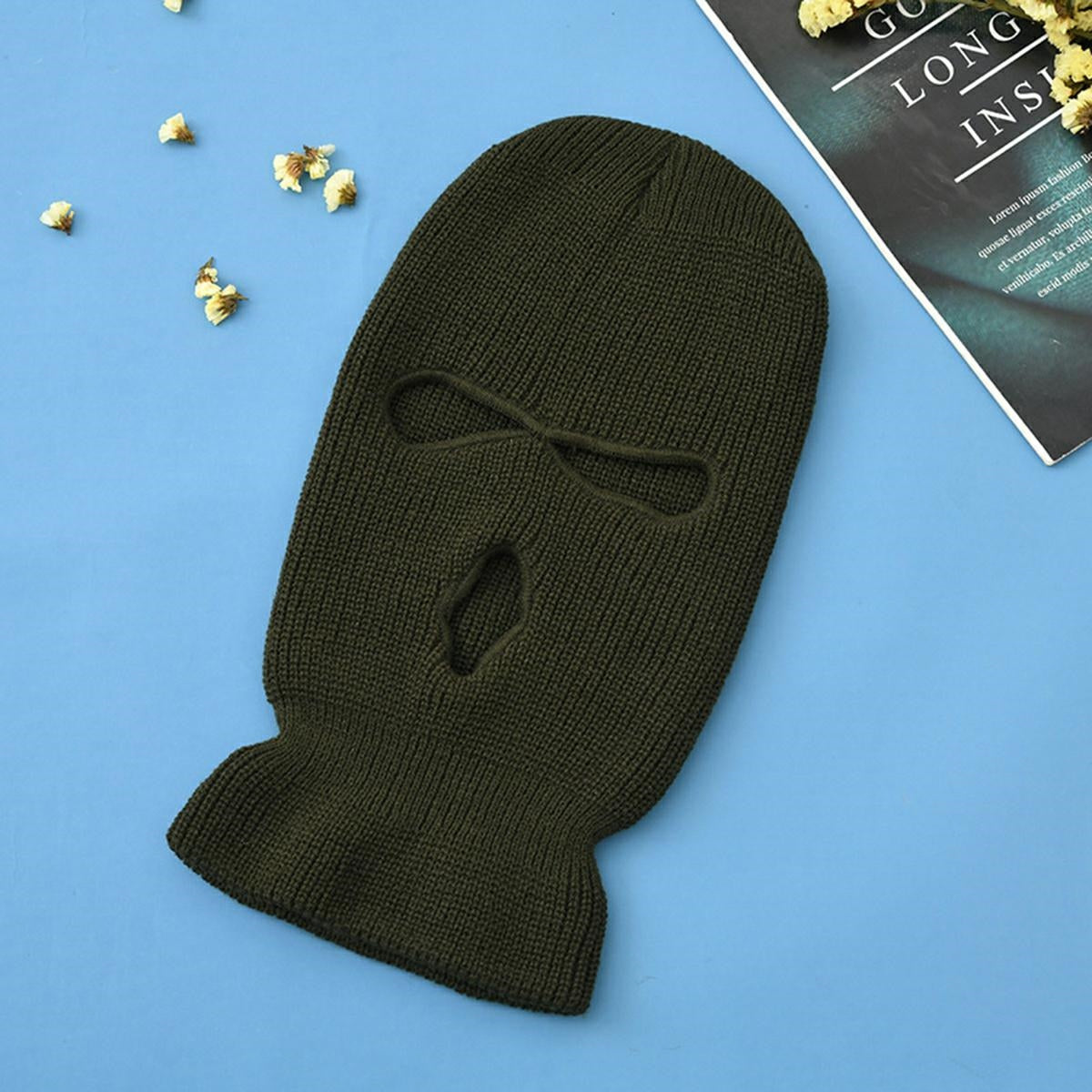 Balaclava 3 Skylių Žalia – Šilta Apsauga nuo Šalčio - gaukdaugiau.lt
