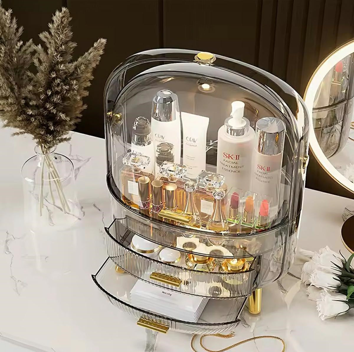 PAPUOŠALŲ KOSMETIKOS DĖKLAS LED REKLAMINĖ JUOSTA - gaukdaugiau.lt