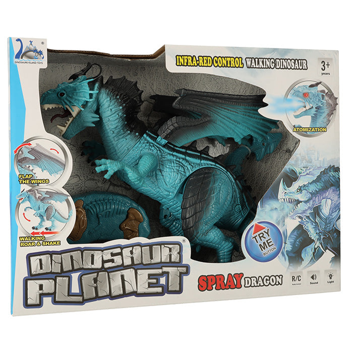 RC dinozauras valdomas drakonas - eina riaumoja riaumoja kvėpuoja garais 41 cm - gaukdaugiau.lt