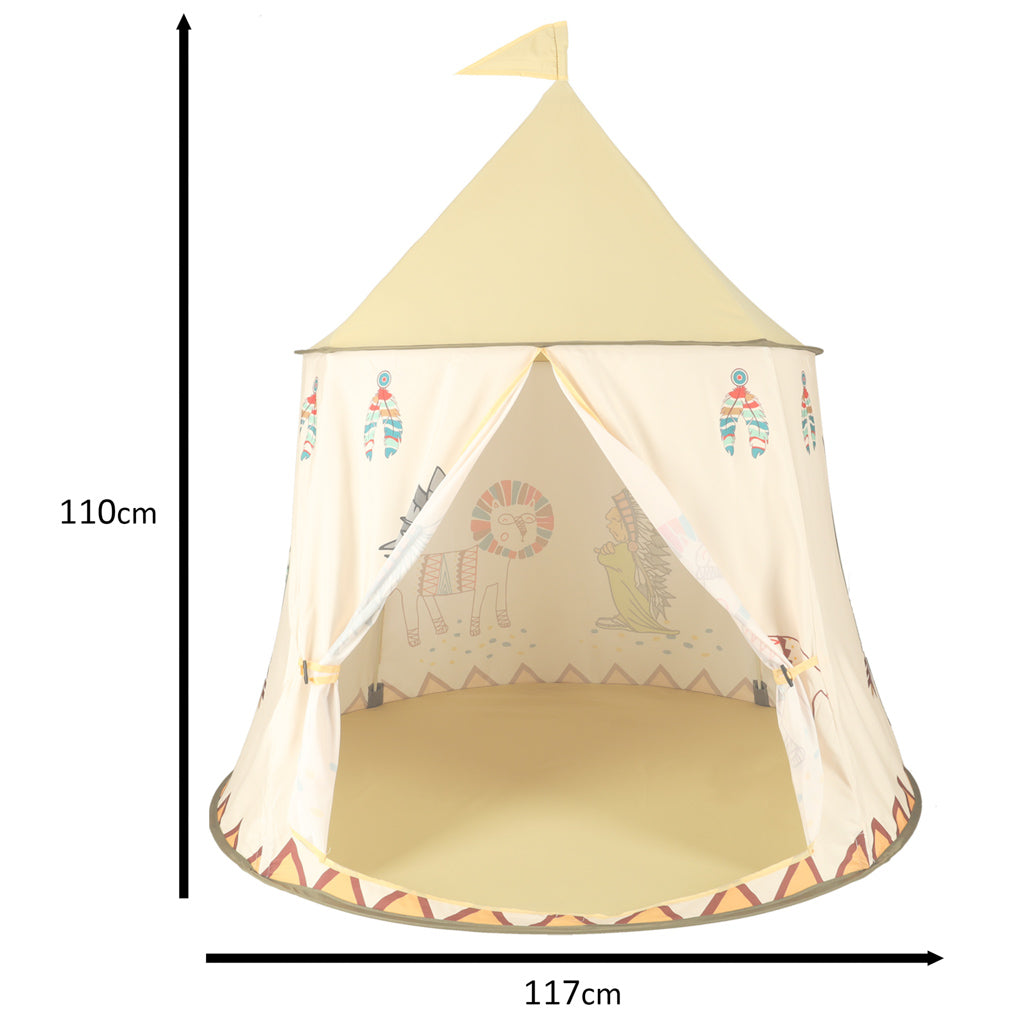 "TiPi Wigwam" 110 cm sulankstoma žaidimų palapinė - gaukdaugiau.lt