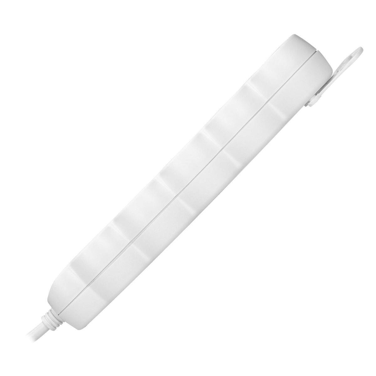 5 jungtukų prailgintuvas 2P+Z, 3 m H05VV-F 3x1,5 mm², Imax=16A, plokščias kištukas, baltas - gaukdaugiau.lt