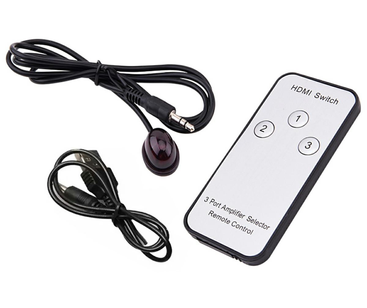 HDMI Viso HD Jungiklis Su Nuotolinio Valdymo Pultu 3 Prievadai - gaukdaugiau.lt