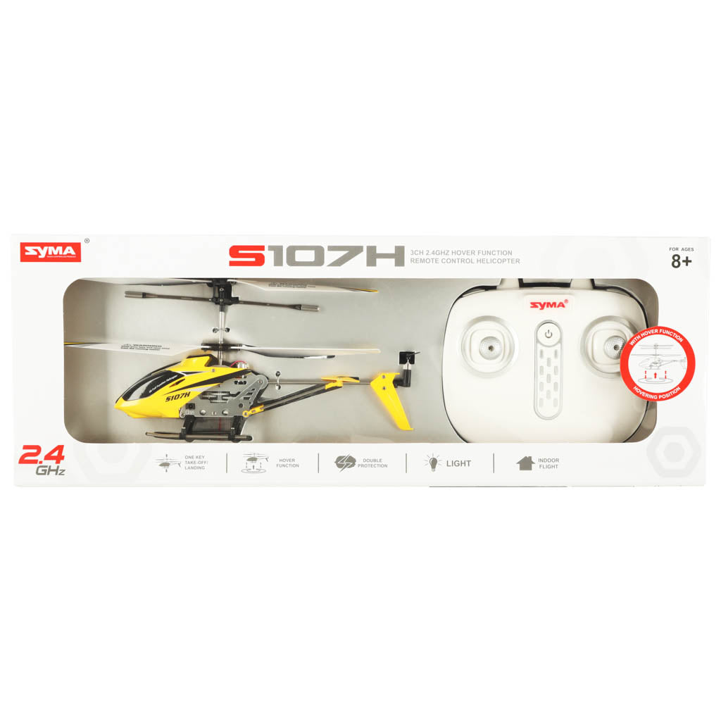 SYMA S107H RC sraigtasparnis 2.4GHz RTF geltonos spalvos - gaukdaugiau.lt