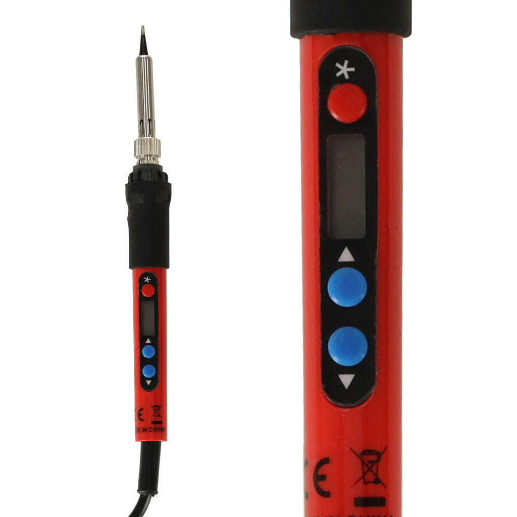 Šildomo atsparumo lituoklio temperatūros valdymas LCD ekrane 80W - gaukdaugiau.lt