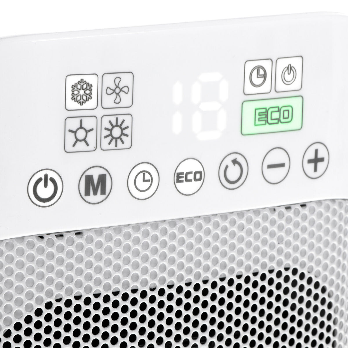 Easy heater Keraminis šildytuvas LED ventiliatorinis šildytuvas su nuotolinio valdymo pulteliu <51dB 1500W - gaukdaugiau.lt