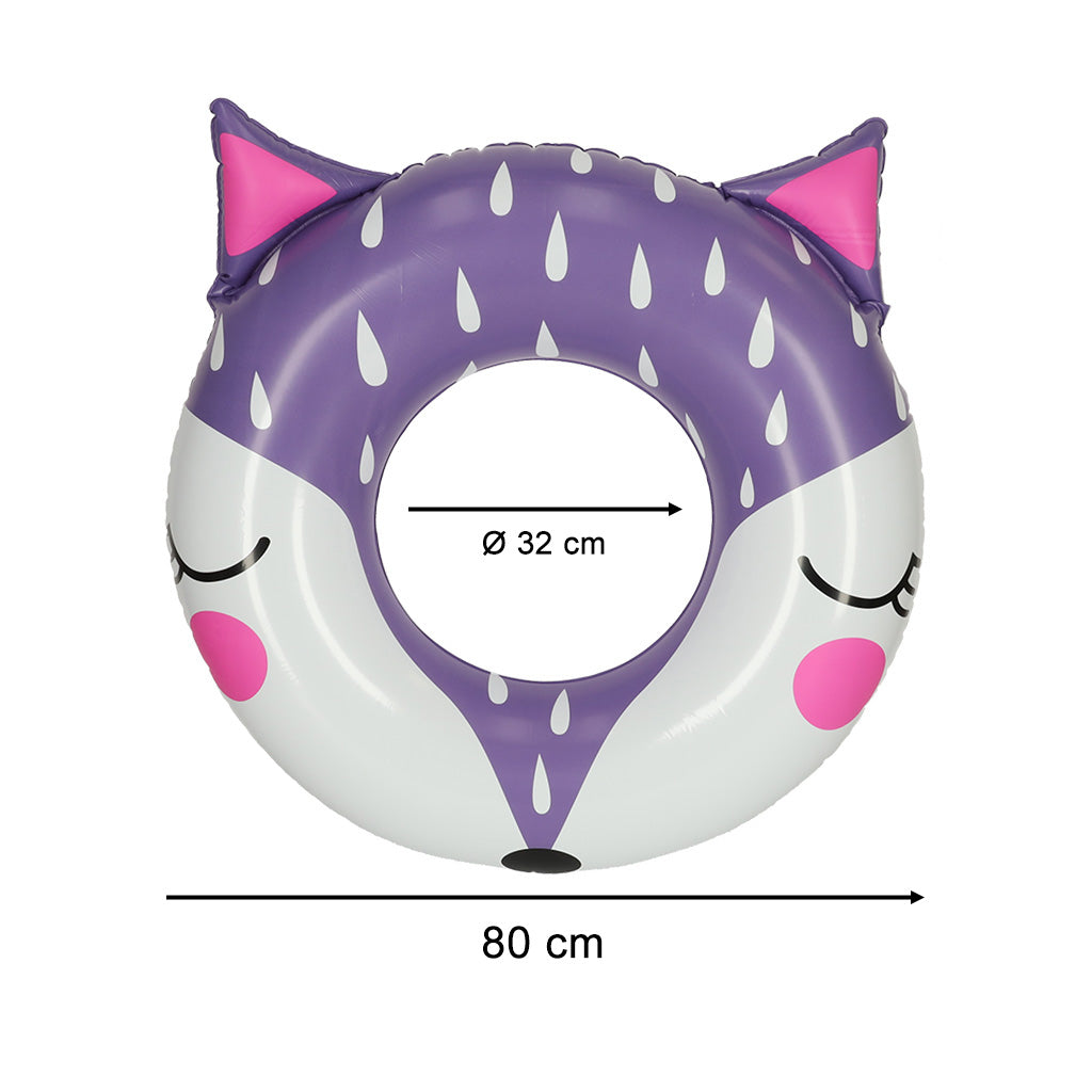 Vaikų plaukimo žiedas 80 cm lapė - gaukdaugiau.lt