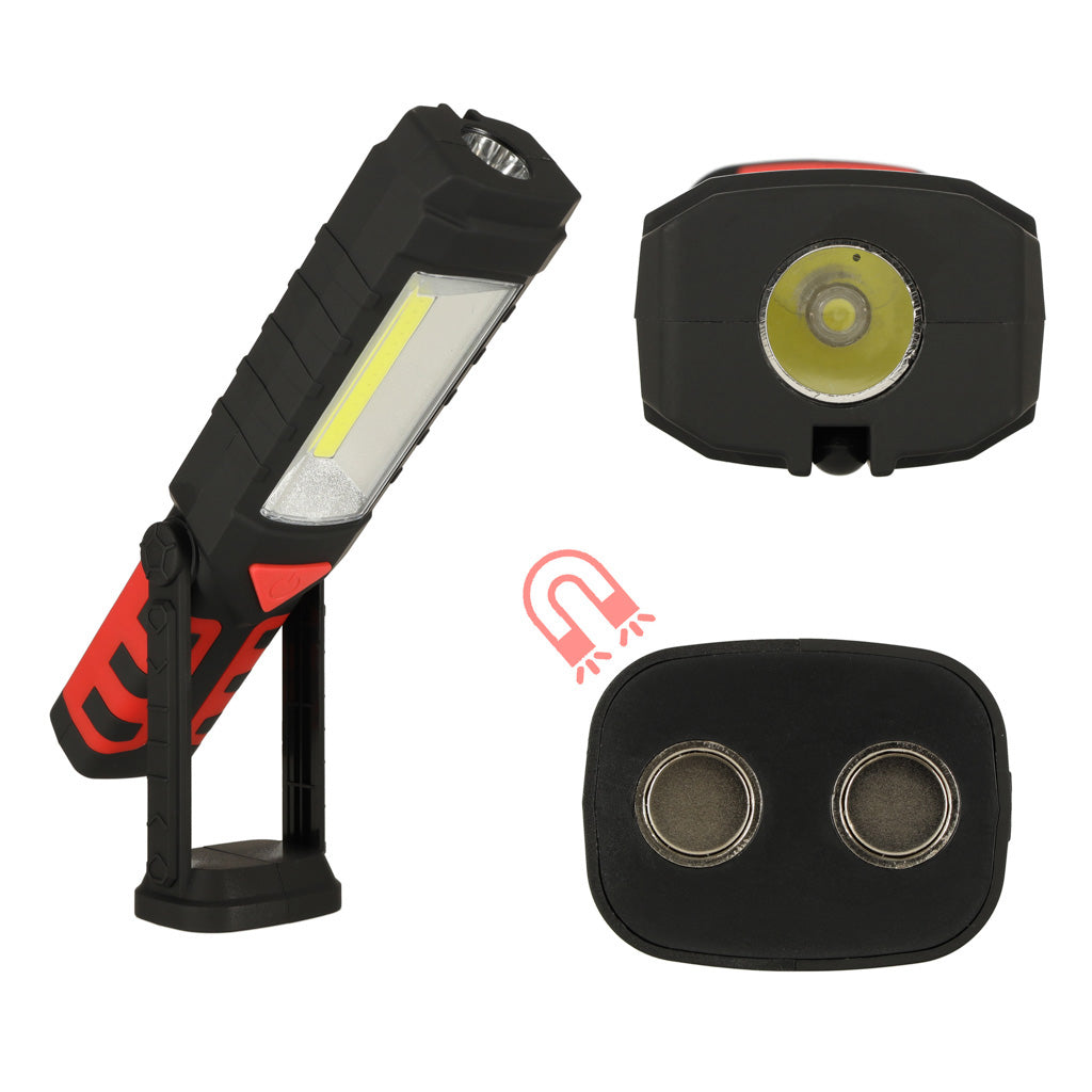 3-in-1 dirbtuvių žibintuvėlis USB COB magnetinis įkraunamas 1200 mAh 200 lm - gaukdaugiau.lt