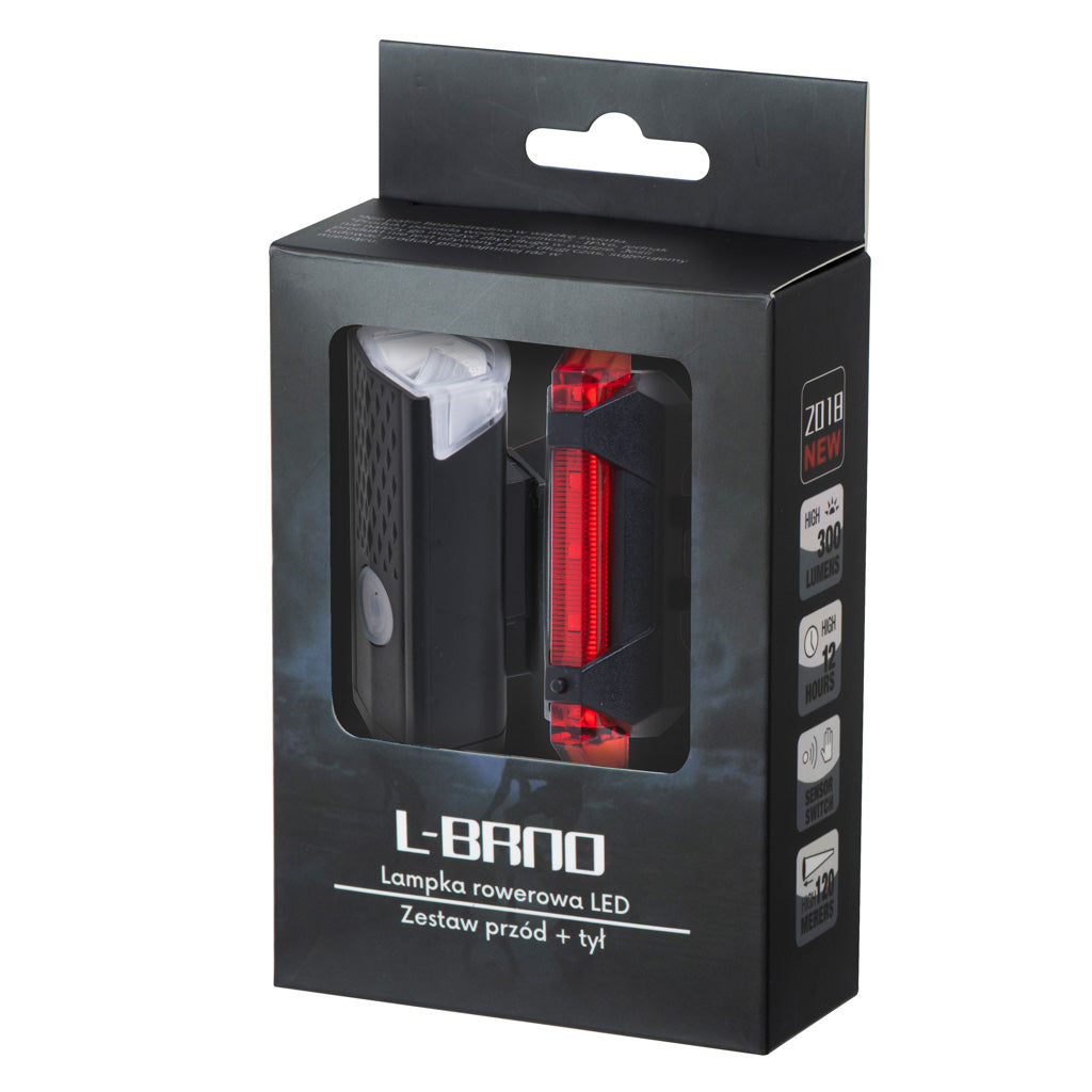 LED dviračių žibintų galinis-priekinis komplektas USB - gaukdaugiau.lt