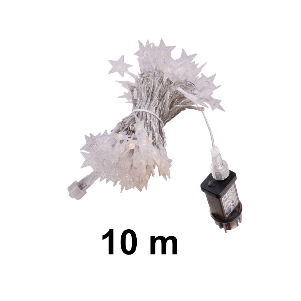 LED žvaigždžių grandinės žibintai 10 m 100LED šilta balta - gaukdaugiau.lt