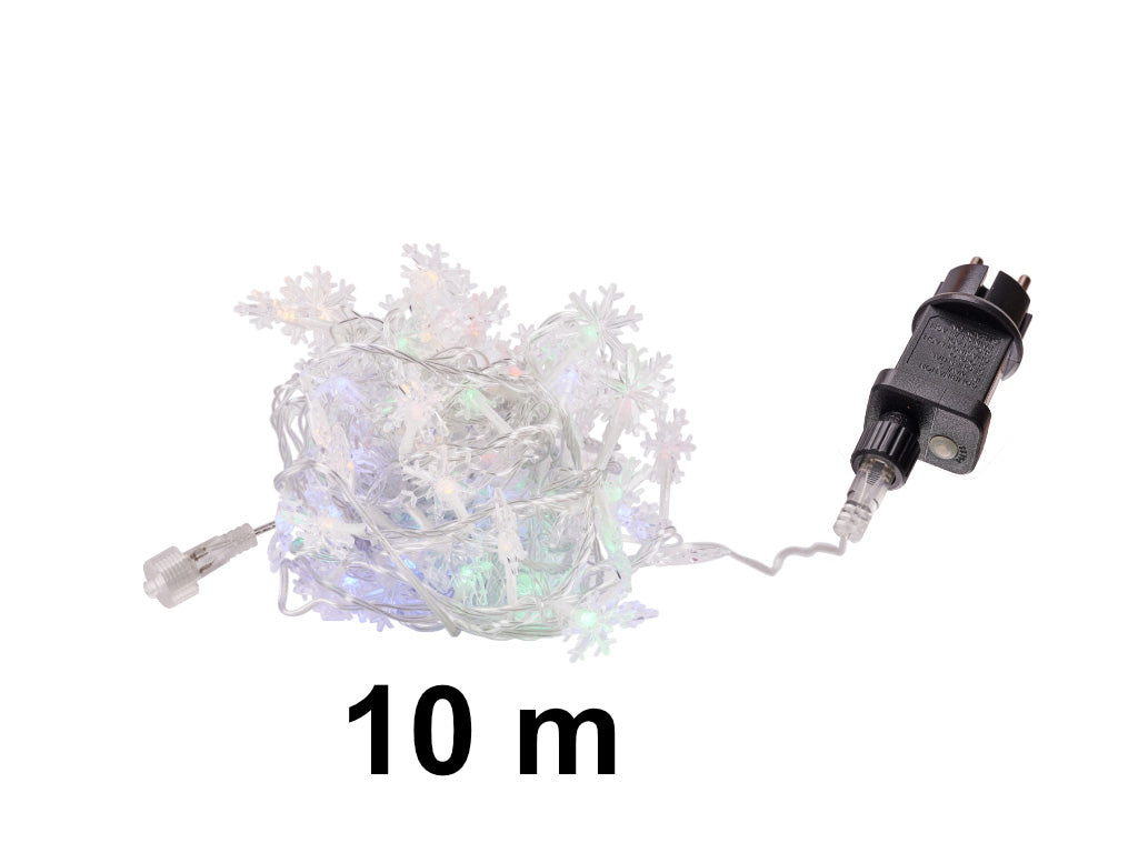 LED sniego žibintų grandinės žibintai 10 m 100LED daugiaspalvis - gaukdaugiau.lt
