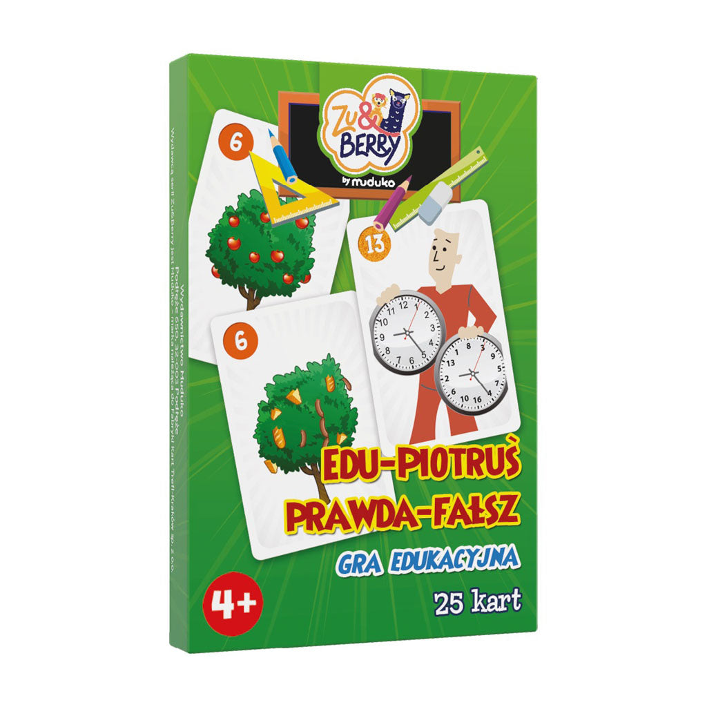 MUDUKO Game Edu Peter True or False Žaidimo kortelės 4+ - gaukdaugiau.lt