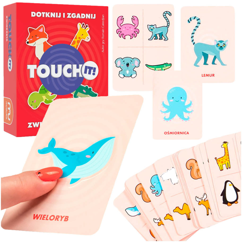 MUDUKO Mokomasis kortų žaidimas Touch it! Paliesk ir atspėk. Gyvūnai 5+ - gaukdaugiau.lt