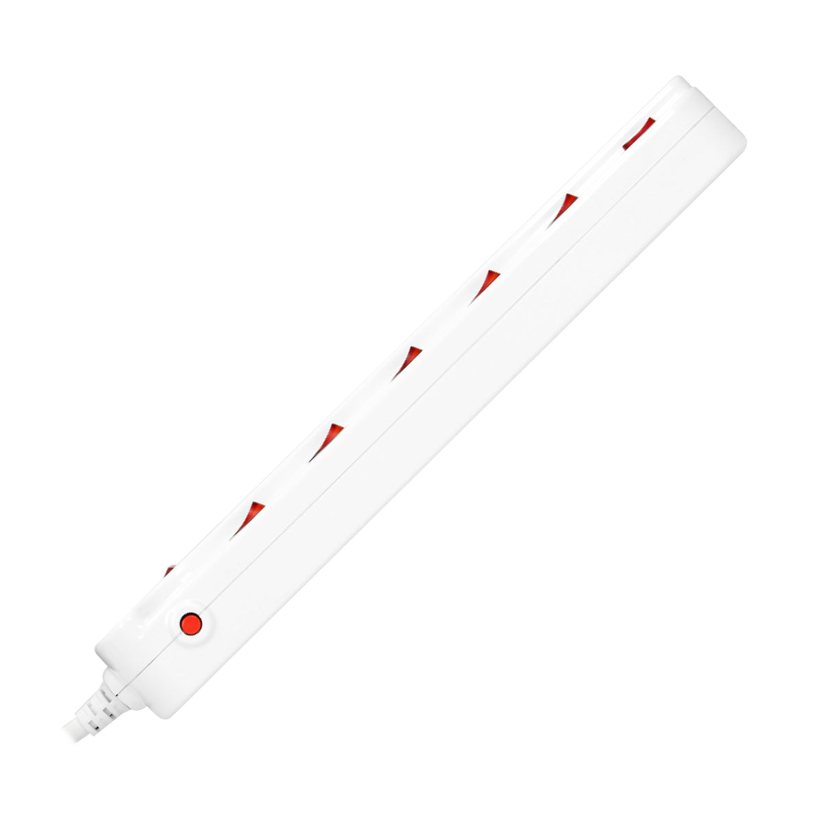 Maitinimo juosta "Multiswitch", 6 lizdai 2P+Z (schuko), laidas 3x1,5 mm², ilgis 1,5 m, su apšvietimais jungikliais: pagrindiniu dviejų grandžių ir atskirais kiekvieno lizdo jungikliais. Terminis jungiklis. 16A/230 VAC - gaukdaugiau.lt