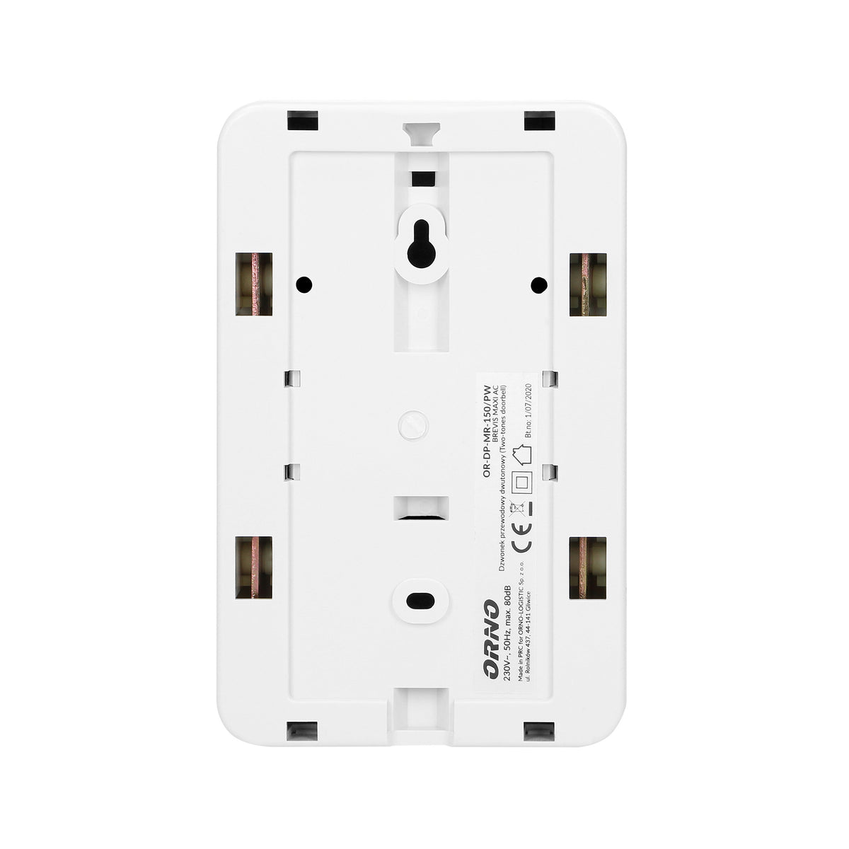 Elektromechaninis dvigarsis skambutis BREVIS MAXI AC, 230V, sniego baltos spalvos - gaukdaugiau.lt