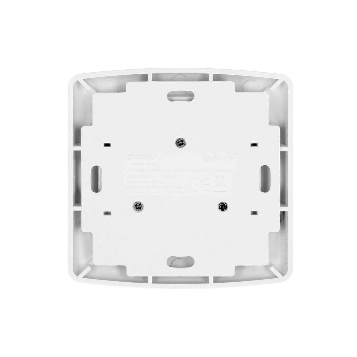Dvigubas paviršinis jungiklis, skirtas nuotoliniam valdymui su įmontuojamais jungikliais ir lizdais, su radijo siųstuvu, PremiumLine Smart Home - gaukdaugiau.lt
