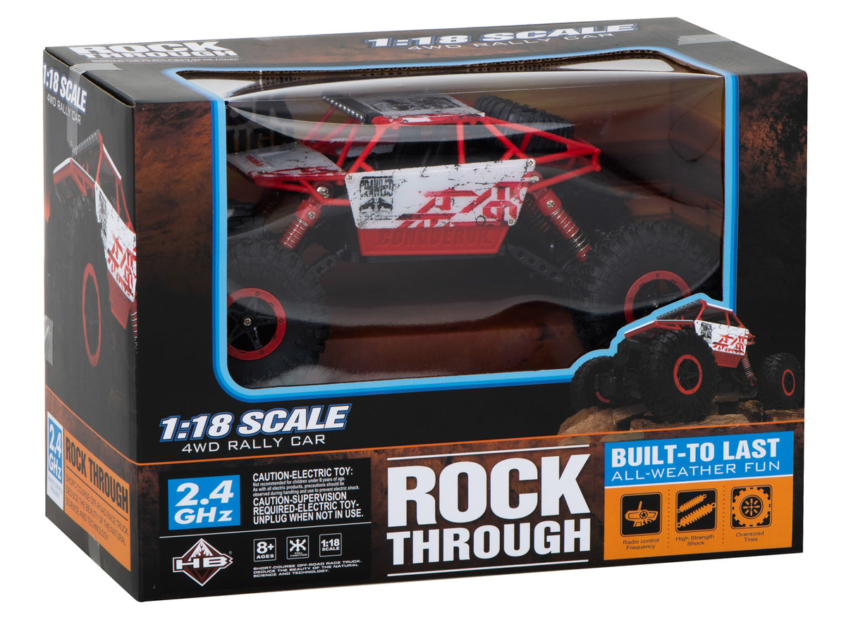 RC automobilis Rock Crawler HB 2.4GHz 1:18 raudonas - gaukdaugiau.lt