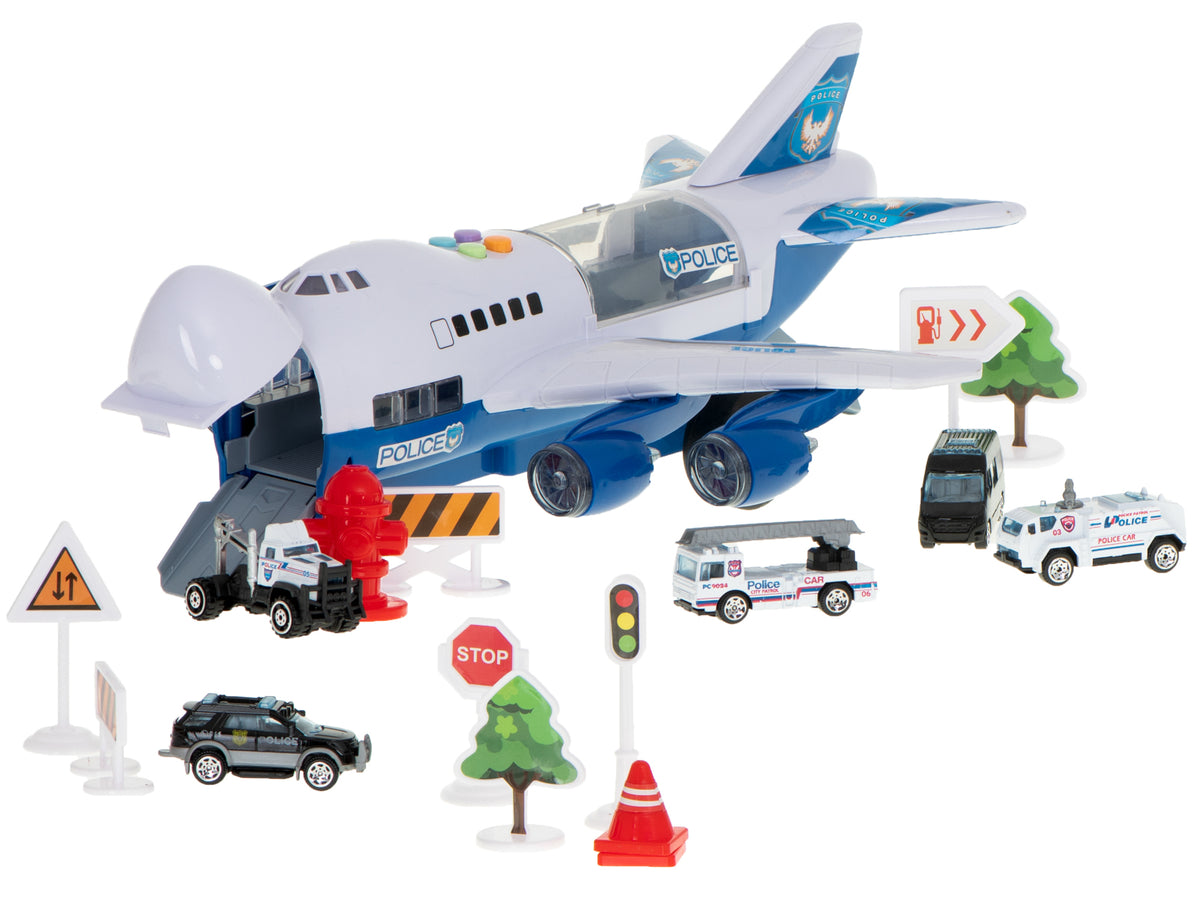 Transporterio lėktuvas + 6 automobiliai policijos šonas/priekyje - gaukdaugiau.lt