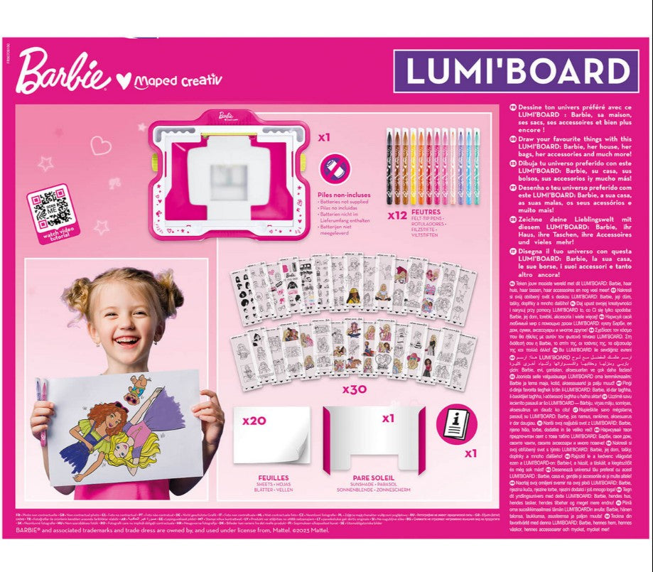 Barbie apšviesta kūrybinė lenta - gaukdaugiau.lt