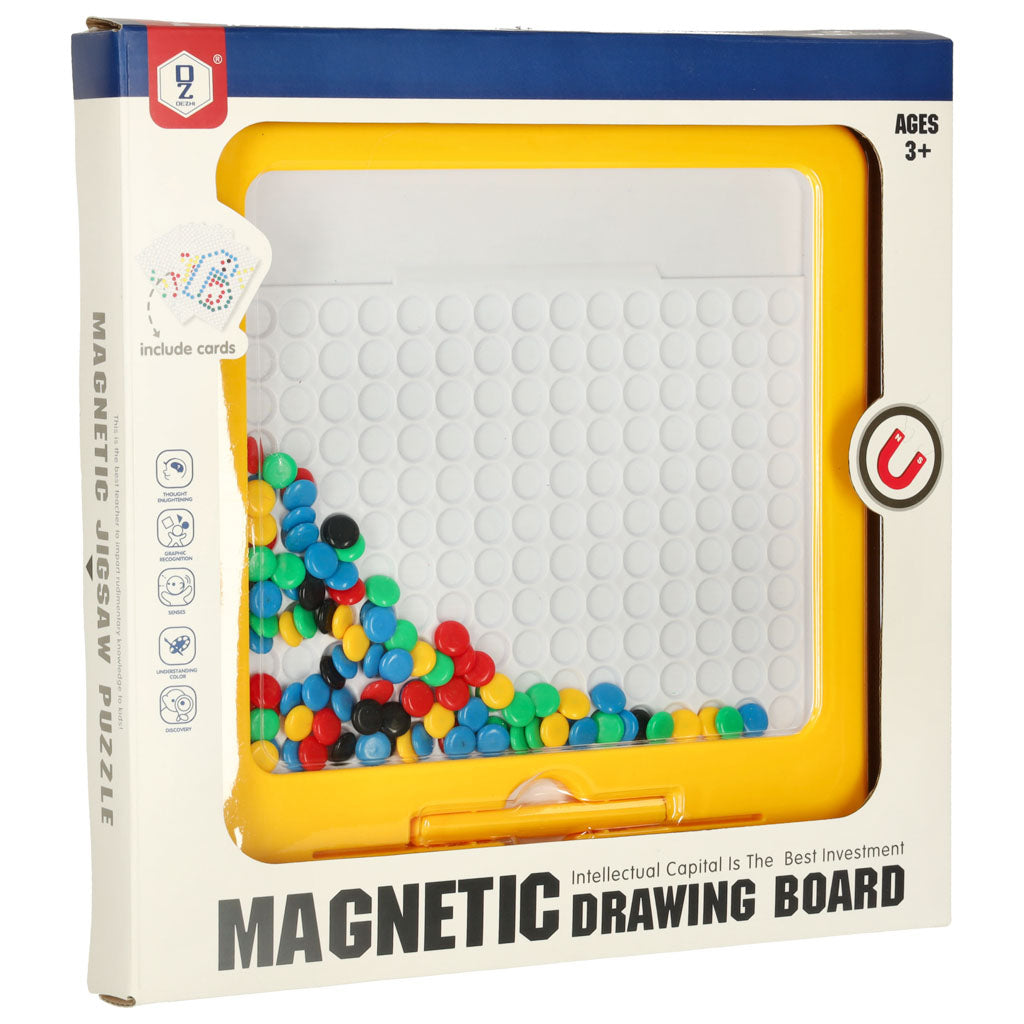 Magnetinės montessori lentos taškai geltoni - gaukdaugiau.lt