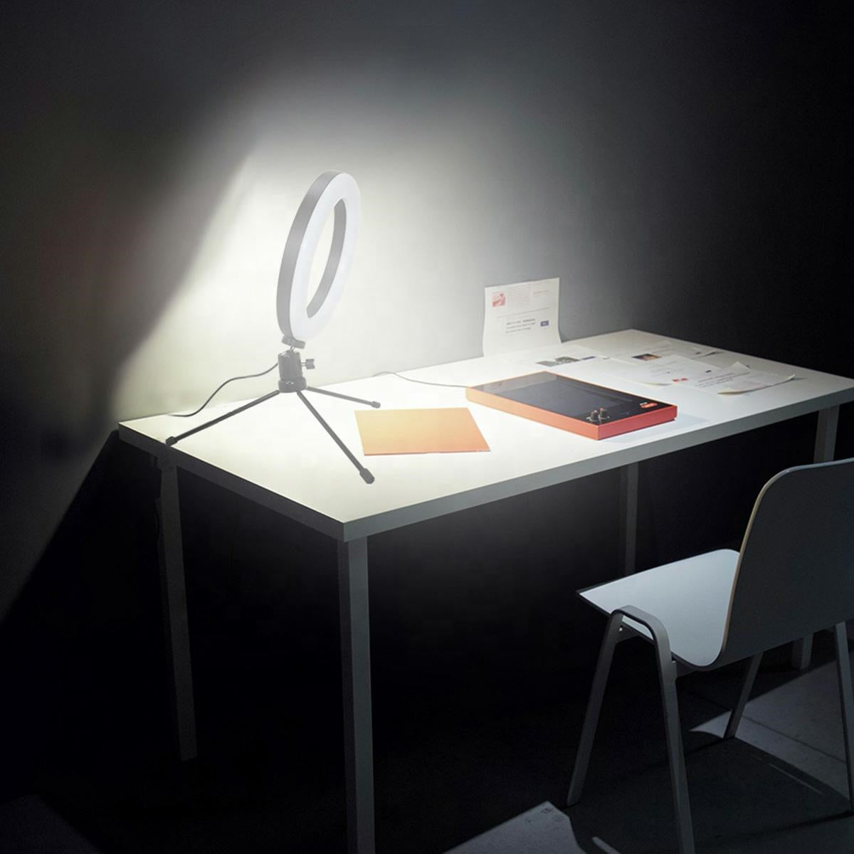 16CM LED Žiedinė Lampa su Pritemdymu ir USB Maitinimu - gaukdaugiau.lt