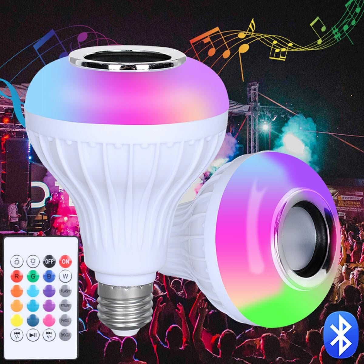 RGB BT SPALVA LED LEMPUTĖS GARSIAKALBIS - gaukdaugiau.lt