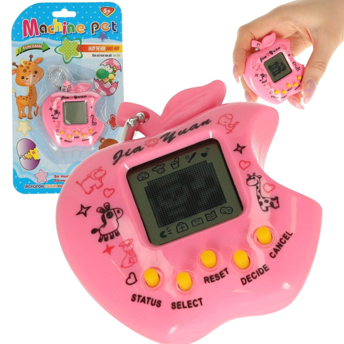 Žaislas Tamagotchi elektroninis žaidimas obuolys rožinis - gaukdaugiau.lt