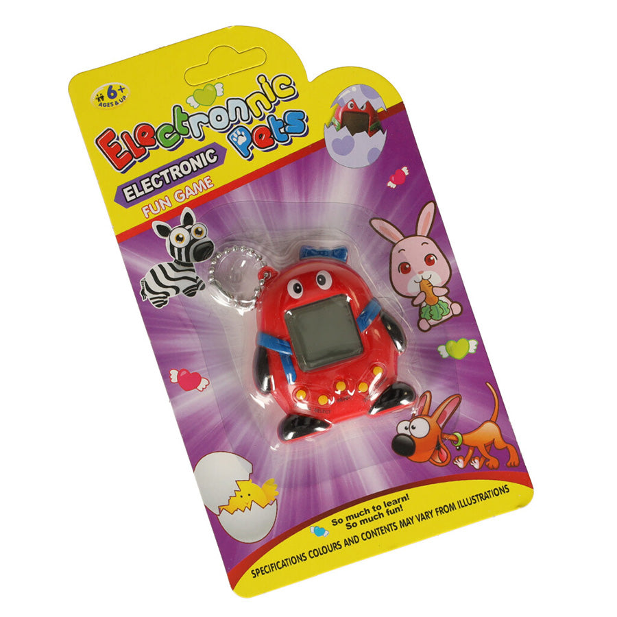 Žaislas Tamagotchi elektroninis žaidimas gyvūnas raudonas - gaukdaugiau.lt