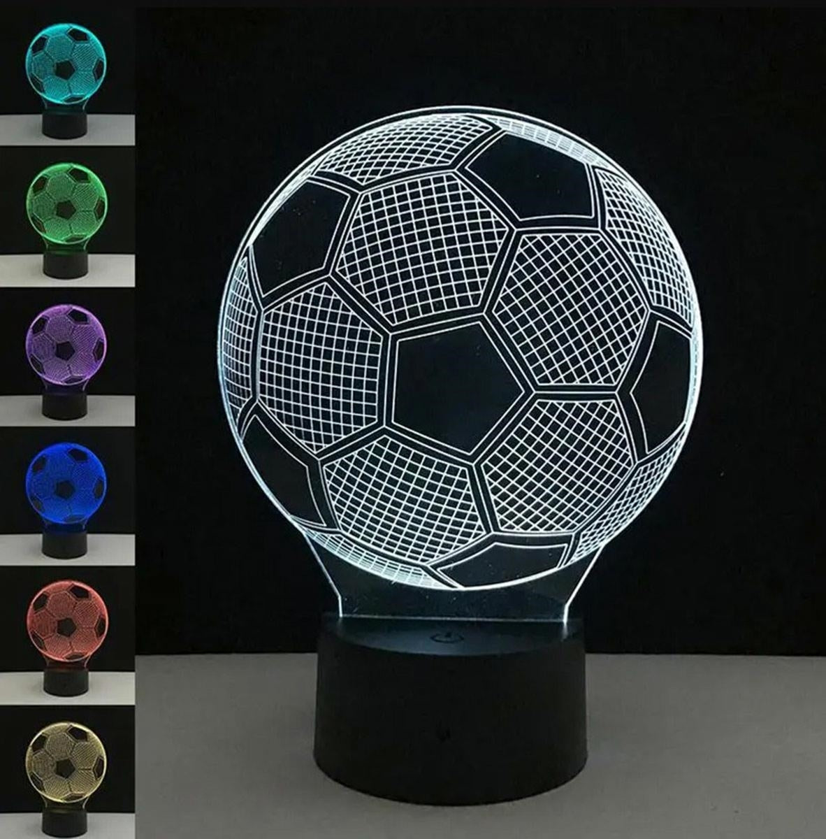 Dekoratyvinė LED lempa, futbolo kamuolio formos - gaukdaugiau.lt
