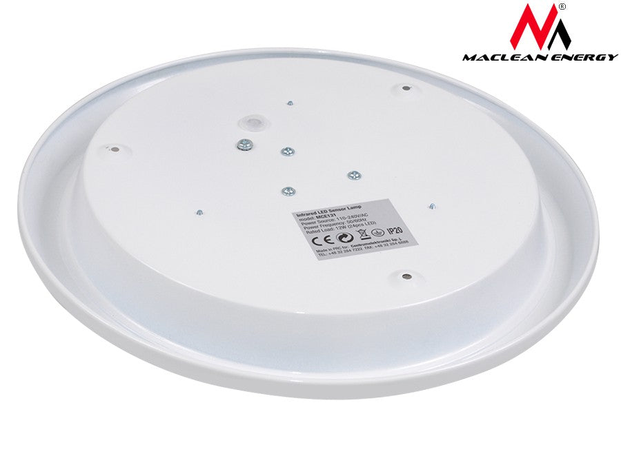 LED lubos su judesio jutikliu PremiumLine, PIR jutiklis, 6 m veikimo nuotolis, 12 W, neutrali balta spalva (4000 K), MCE131 - gaukdaugiau.lt