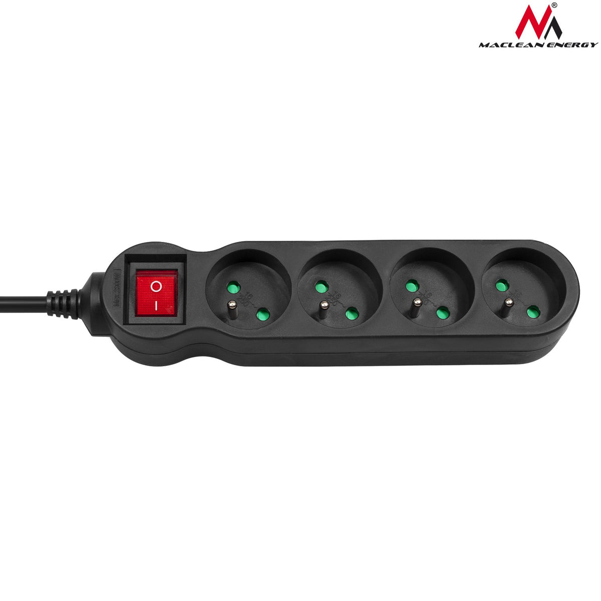 PremiumLine maitinimo juosta, 4 lizdų prailgintuvas, su jungikliu, juoda, 2300W, 1,4m, MCE180 - gaukdaugiau.lt