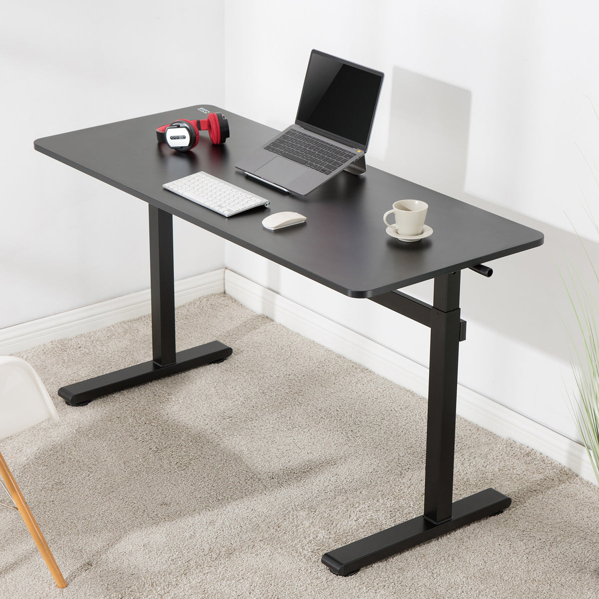 Stalas rankinis aukščio reguliavimas PremiumLine, maks. 40 kg, maks. aukštis 117 cm, su darbastaliu stovimui ir sėdėjimui, ER-401 B - gaukdaugiau.lt