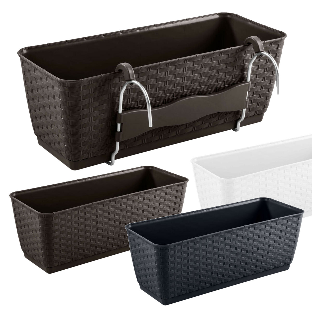 Rattan puodas su kabliukais Ratolla DRL500PW umbra - gaukdaugiau.lt
