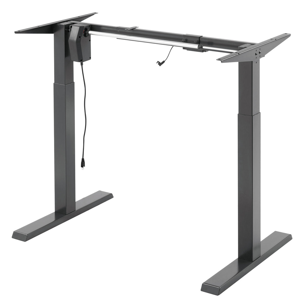 Elektriškai reguliuojamas stalo aukštis PremiumLine, pilka, maksimalus aukštis 123 cm, 80 kg – be stalo plokštės, skirtas dirbti sėdint ir stovint, ER-433 - gaukdaugiau.lt