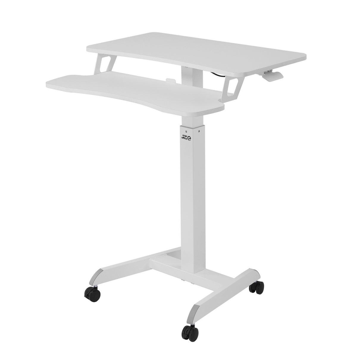 Kilnojama darbo stotis su aukščio reguliavimu ir dviguba platforma „PremiumLine“, darbui stovint, balta, maks. 8 kg, maks. - gaukdaugiau.lt