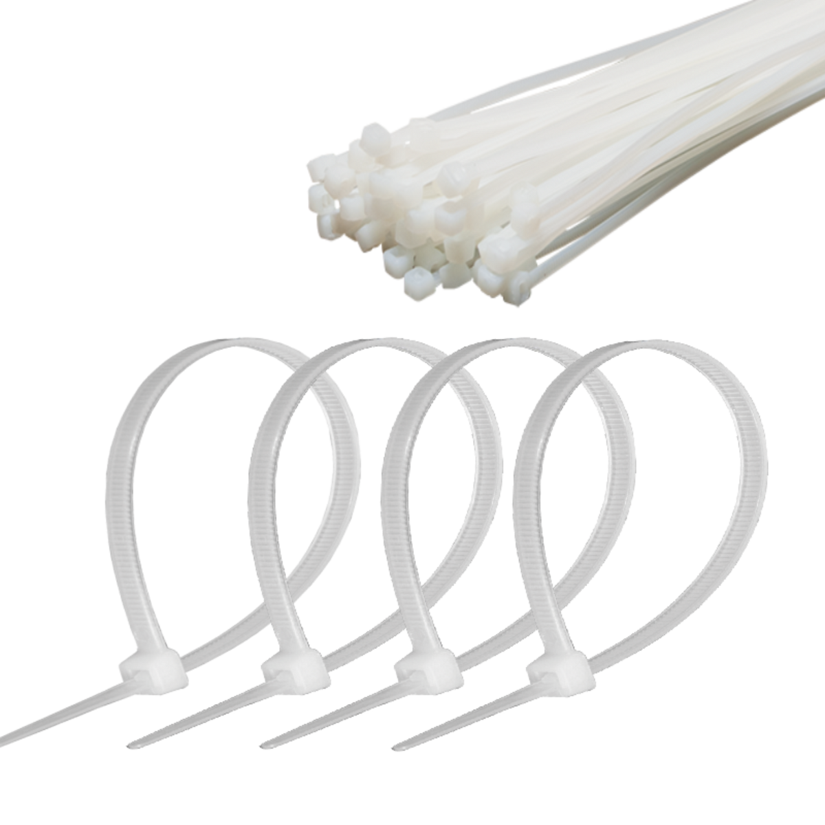 Suspaudžiamoji juosta 4,8 mm/30 cm balta PremiumLine 50vnt. - gaukdaugiau.lt