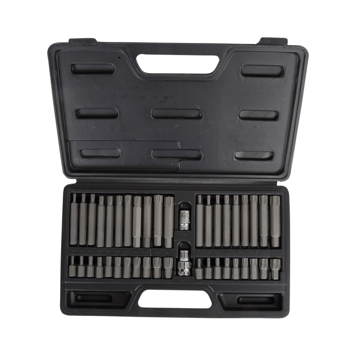 Antgalių rinkinys, 3/8 ir 1/2 colio "Ribe", "Torx", 42 vnt. - gaukdaugiau.lt