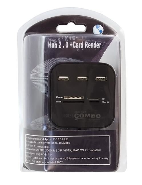 USB šakotuvas su kortelių skaitytuvu - gaukdaugiau.lt
