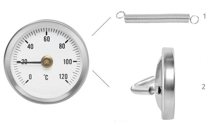 Ciferblatas Termometras Nerūdijančio Plieno 0-120°C - gaukdaugiau.lt