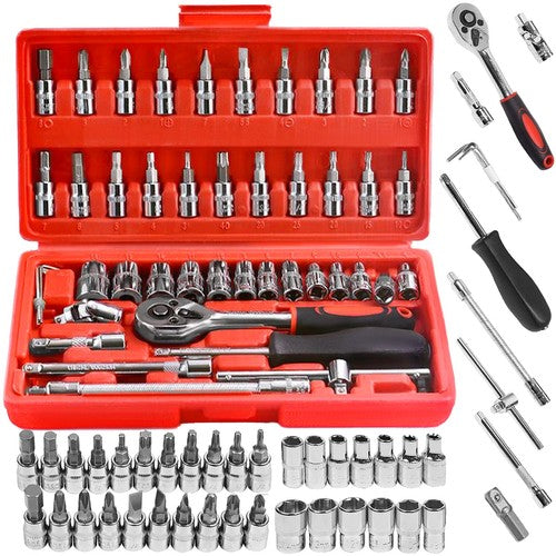 Įrankių Rinkinys 46 Vnt Aukštos Kokybės Dėžėje - gaukdaugiau.lt